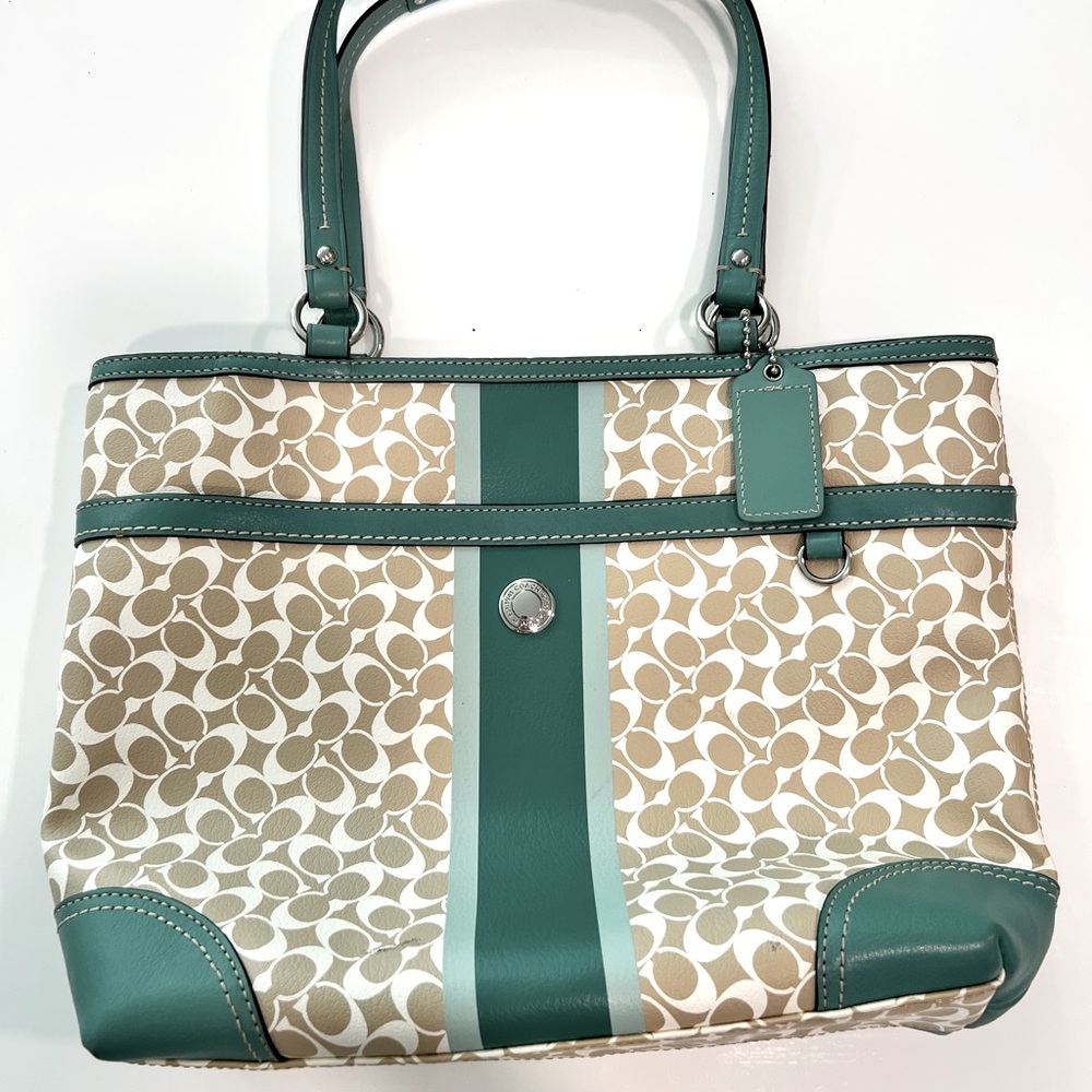 Coach Chelsea Signature Logo Heritage Tote Bag